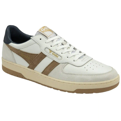 Gola Classics Men's Hawk Sneakers - White/Tobacco/Navy