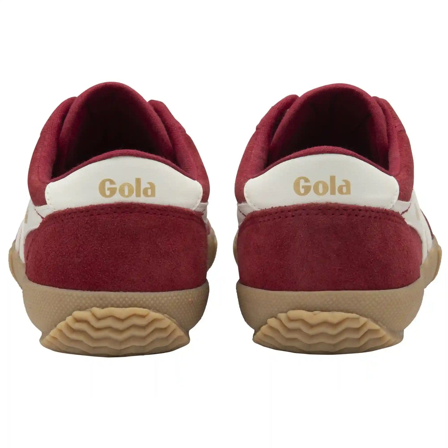 Gola Classics Women's Badminton Suede Plimsoll Sneakers - Deep Red/Off White/Gum