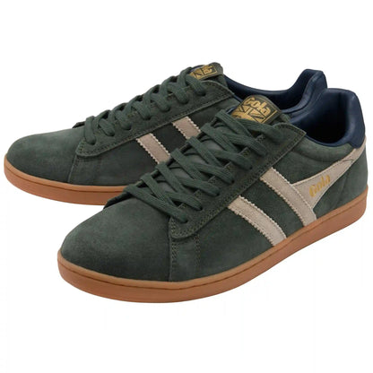 Gola Classics Men's Equipe II Suede Sneakers - Dark Khaki/Bone/Navy