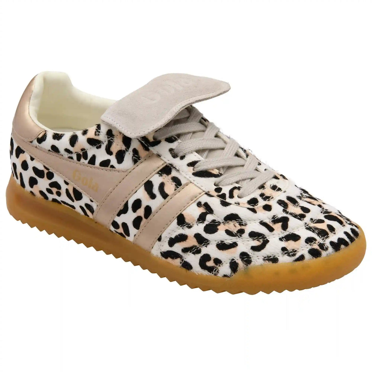 Gola Classics Women's Stadium '86 Sahara Sneakers - Snow Leopard/Gold