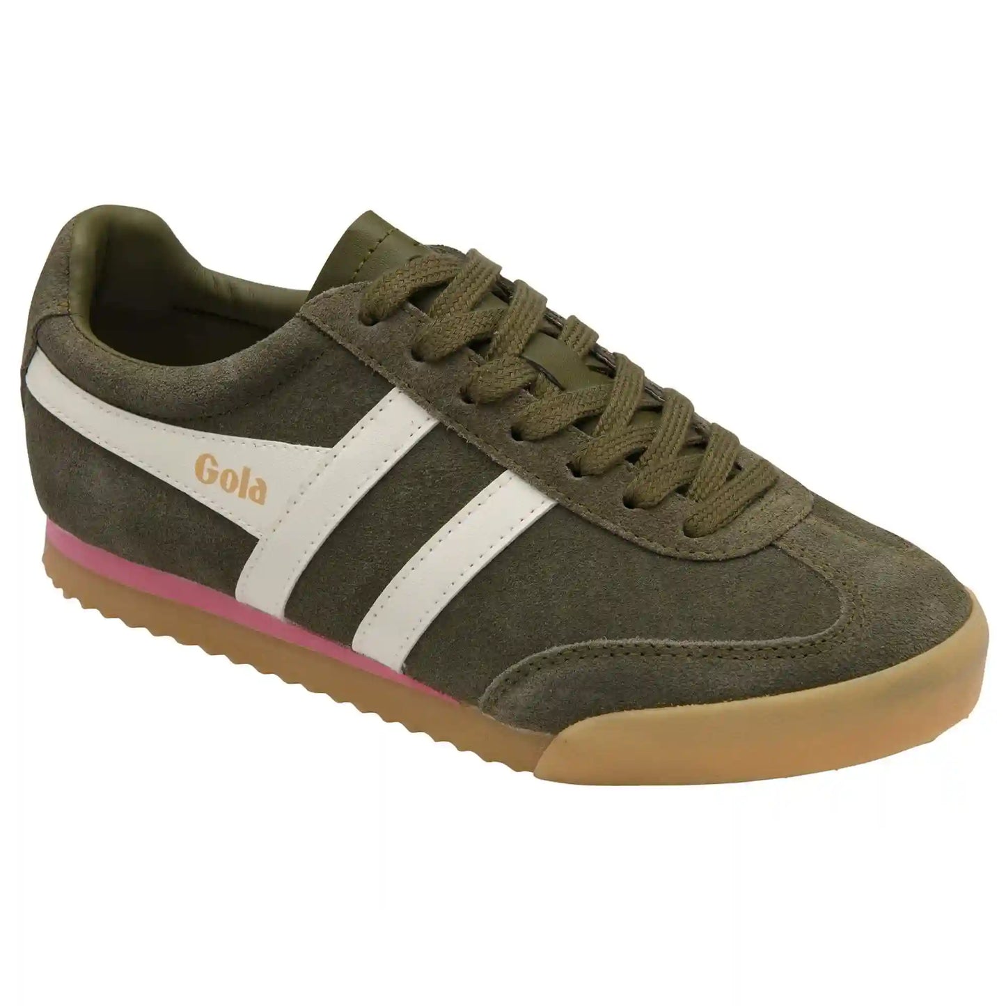 Gola Classics Women's Apollo Sneakers - Khaki/Off White/Coral Pink/Gum