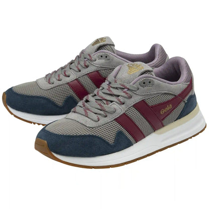 Gola Classics Women's Delta Sneakers - Cement/Navy/Cerise