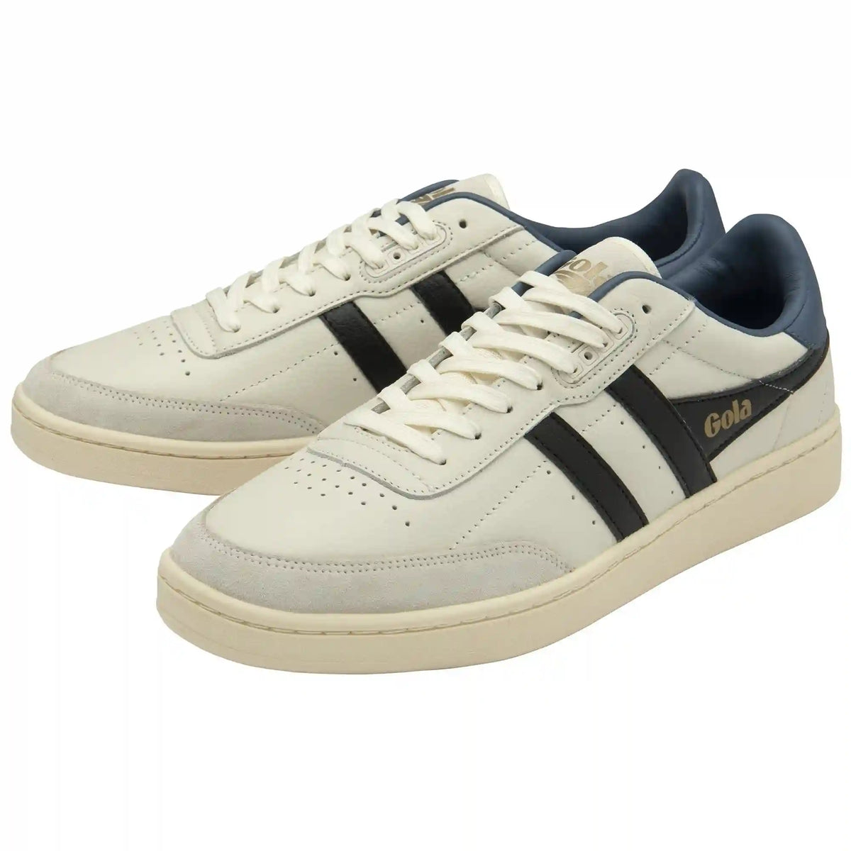 Gola Classics Men's Contact Leather Sneakers - Off White/Black/Moonlight