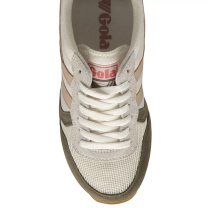 Gola Classics Women's Daytona Sneakers - Off White/Khaki/Pearl Pink