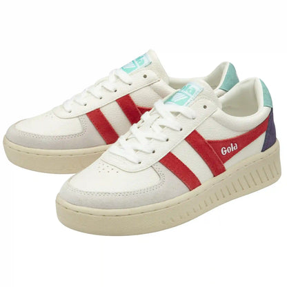 Gola Classics Women's Grandslam Trident Sneakers - White/Coral/Sea Mist