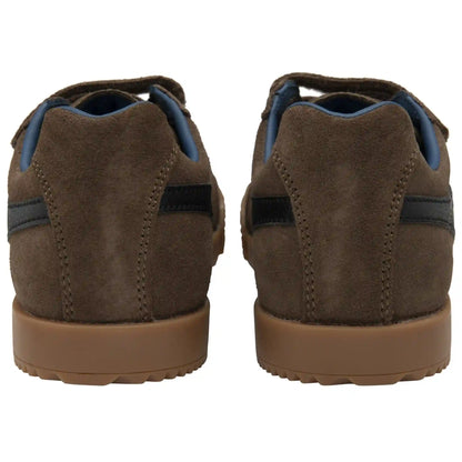 Gola Classics Kids' Harrier Strap Sneakers - Otter/Black/Marine Blue
