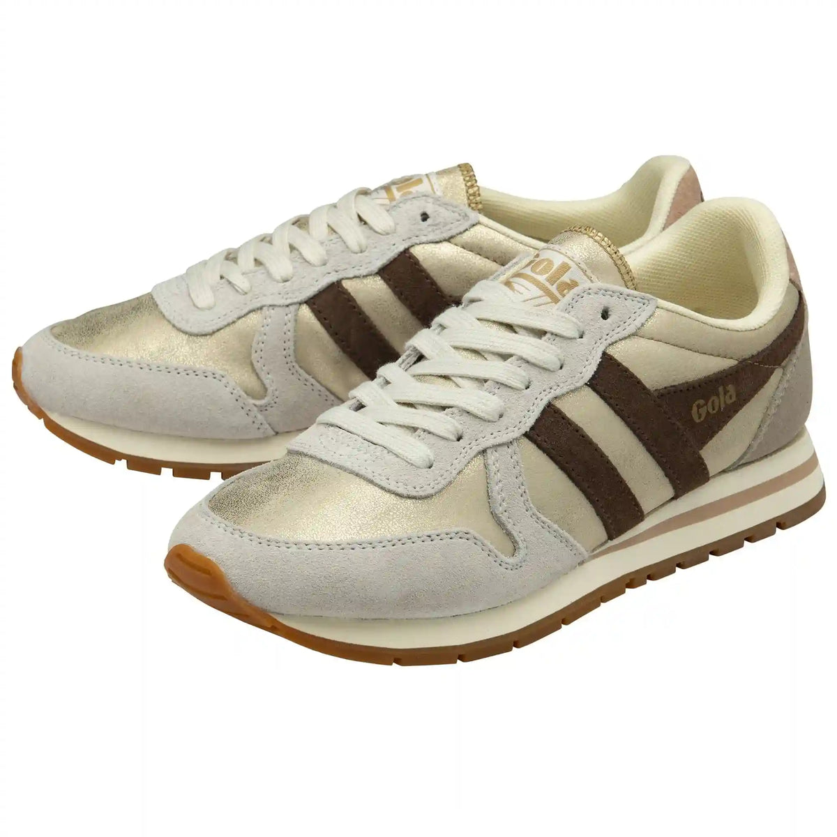 Gola Classics Women's Daytona Blaze Sneakers - Gold/Dark Brown/Cameo