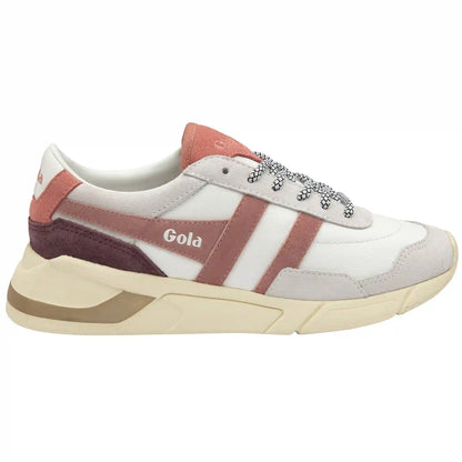 Gola Classics Women's Eclipse Pure Sneakers - White/Dusty Rose/Coral Pink