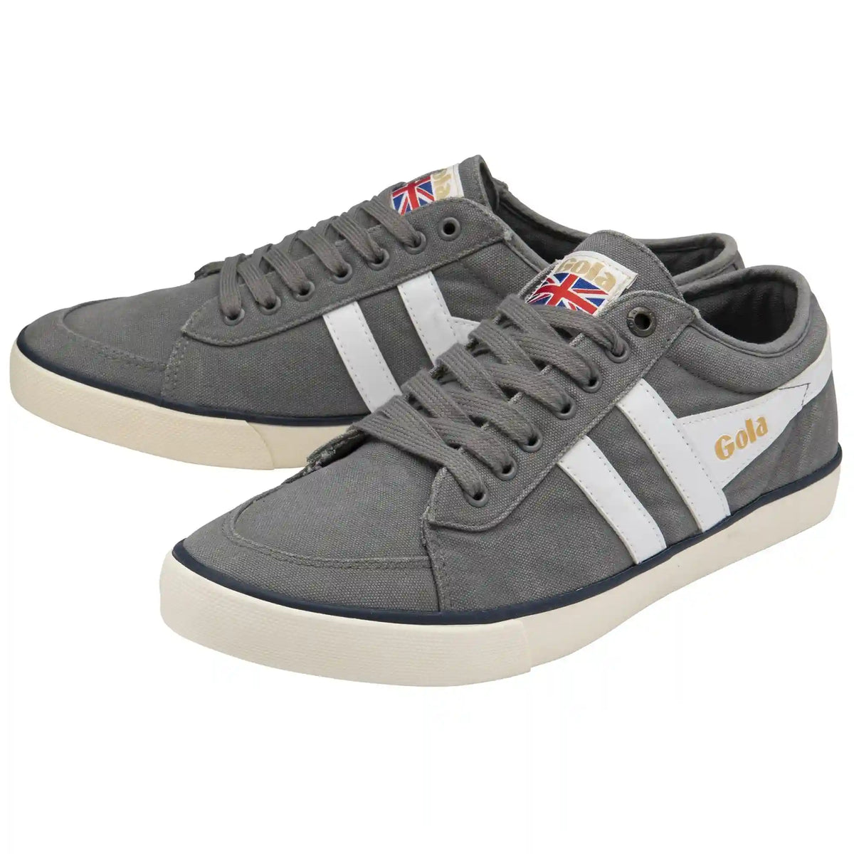 Vegan Gola Classics Men's Comet Plimsoll Sneakers - Ash/White/Navy