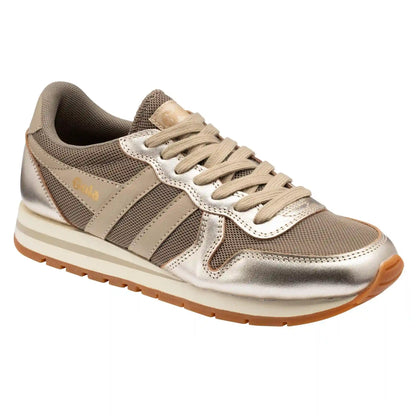 Gola Classics Women's Daytona Glimmer Sneakers - Rhino/Gold/Bone