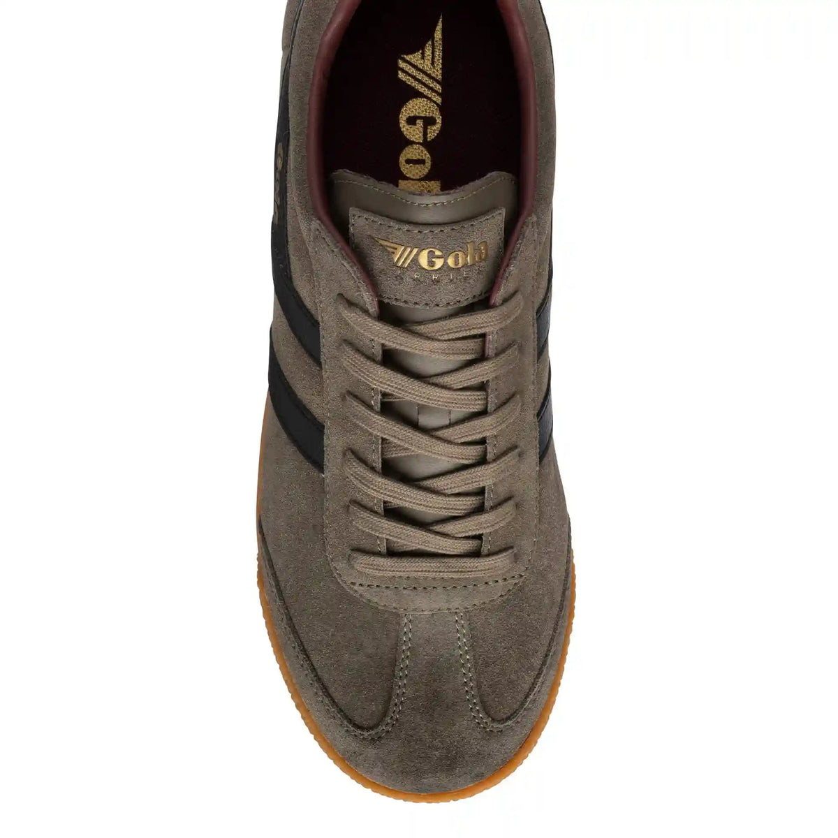 Gola Classics Men's Harrier Suede Sneakers - Urban Moss/Black/Burgundy