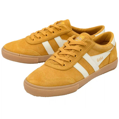 Gola Classics Women's Badminton Suede Plimsoll Sneakers - Sun/Off White/Gum