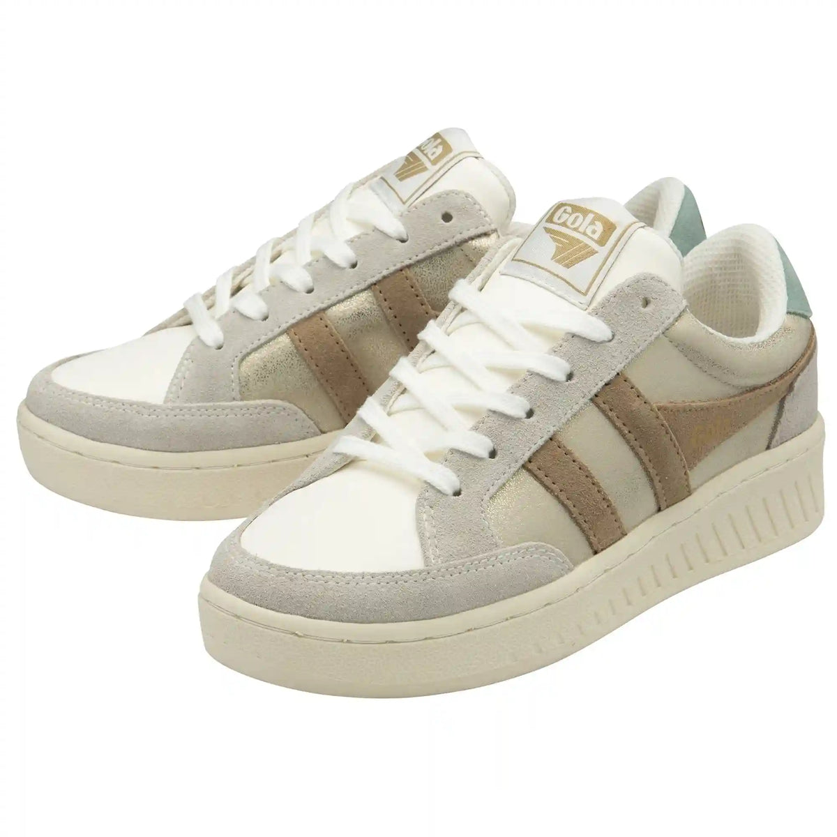 Gola Classics Women's Superslam Blaze Sneakers - Gold/Light Caramel/Green Mist
