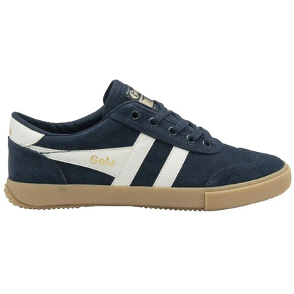 Gola Classics Men's Badminton Suede Plimsoll Sneakers - Navy/Off White/Gum