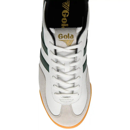 Gola Classics Men's Europa Leather Sneakers - White/Evergreen/Black