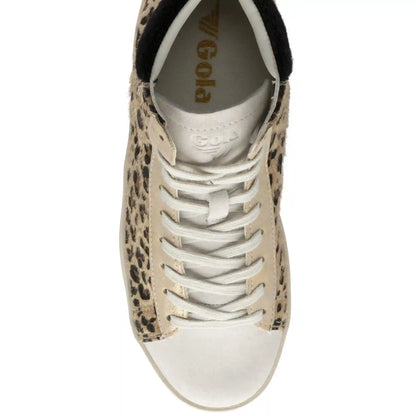 Gola Classics Women's Nova High Oasis Sneakers - Off White/Leopard