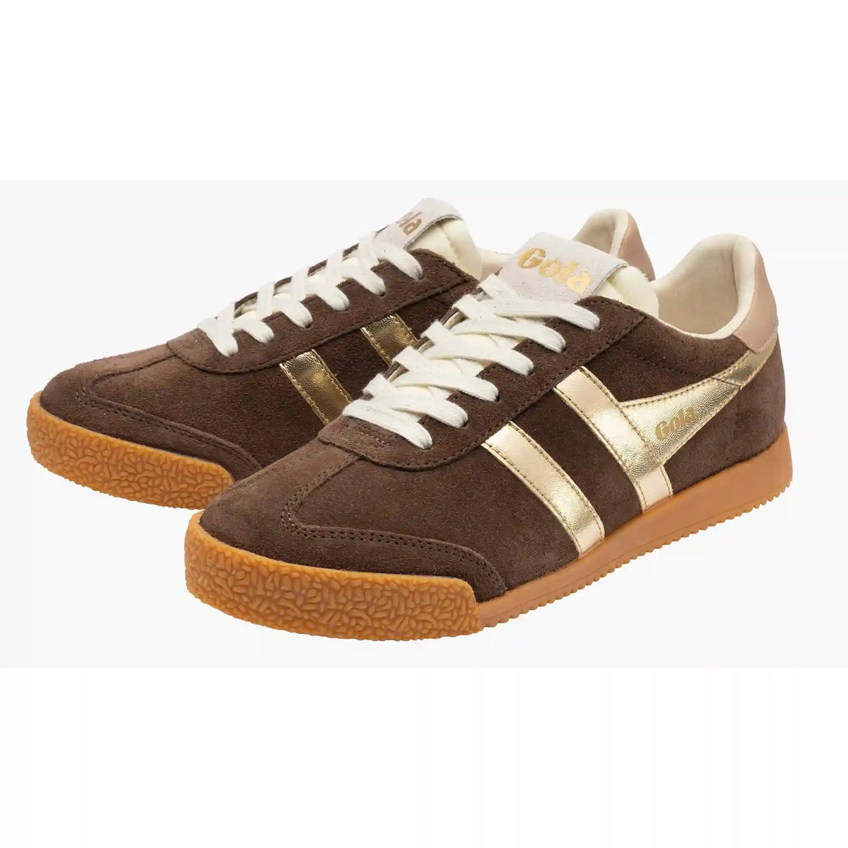 Gola Classics Women's Elan Glitz Sneakers - Dark Brown/Gold/Cameo
