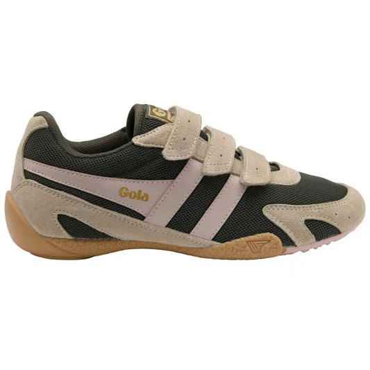 Gola Classics Women's Connect Strap Sneakers - Dark Khaki/Bone/Chalk Pink/Gum