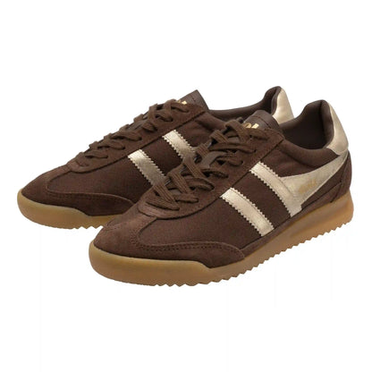 Gola Classics Women's Tornado Sneakers - Dark Brown/Gold