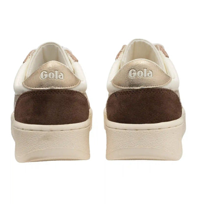 Gola Classics Women's Grandslam Quadrant Sneakers - Off White/Otter/Gold/Dark Brown