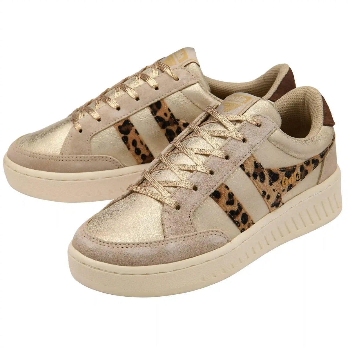 Gola Classics Women's Superslam Blaze II Sneakers - Gold/Leopard/Dark Brown