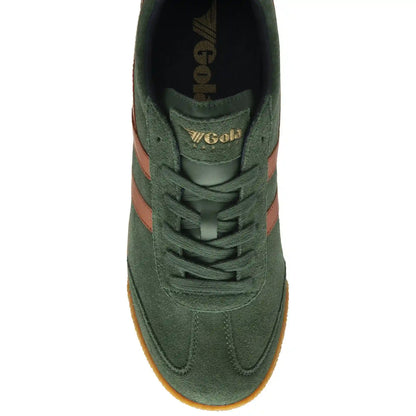 Gola Classics Men's Harrier Suede Sneakers - Evergreen/Moody Orange/Navy