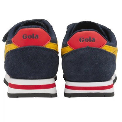 Gola Classics Kids' Daytona Strap Sneakers - Navy/Sun/Red