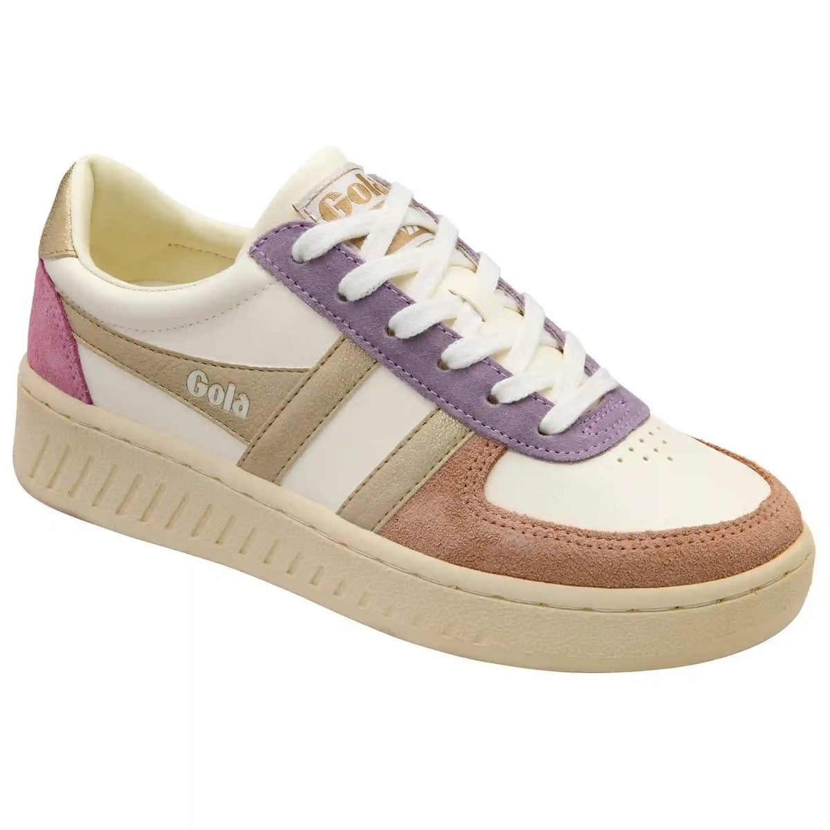 Gola Classics Women's Grandslam Quadrant Sneakers - Off White/Cameo/Gold/Candy