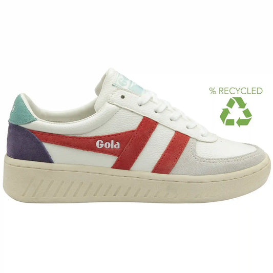 Gola Classics Women's Grandslam Trident Sneakers - White/Coral/Sea Mist