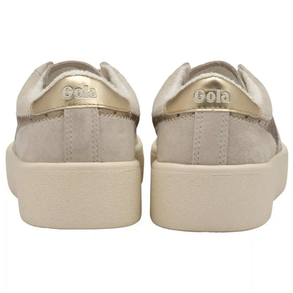 Gola Classics Women's Super Court Metallic Sneakers - Off White/Gold