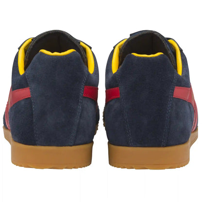 Gola Classics Men's Harrier Suede Sneakers - Navy/Red/Sun