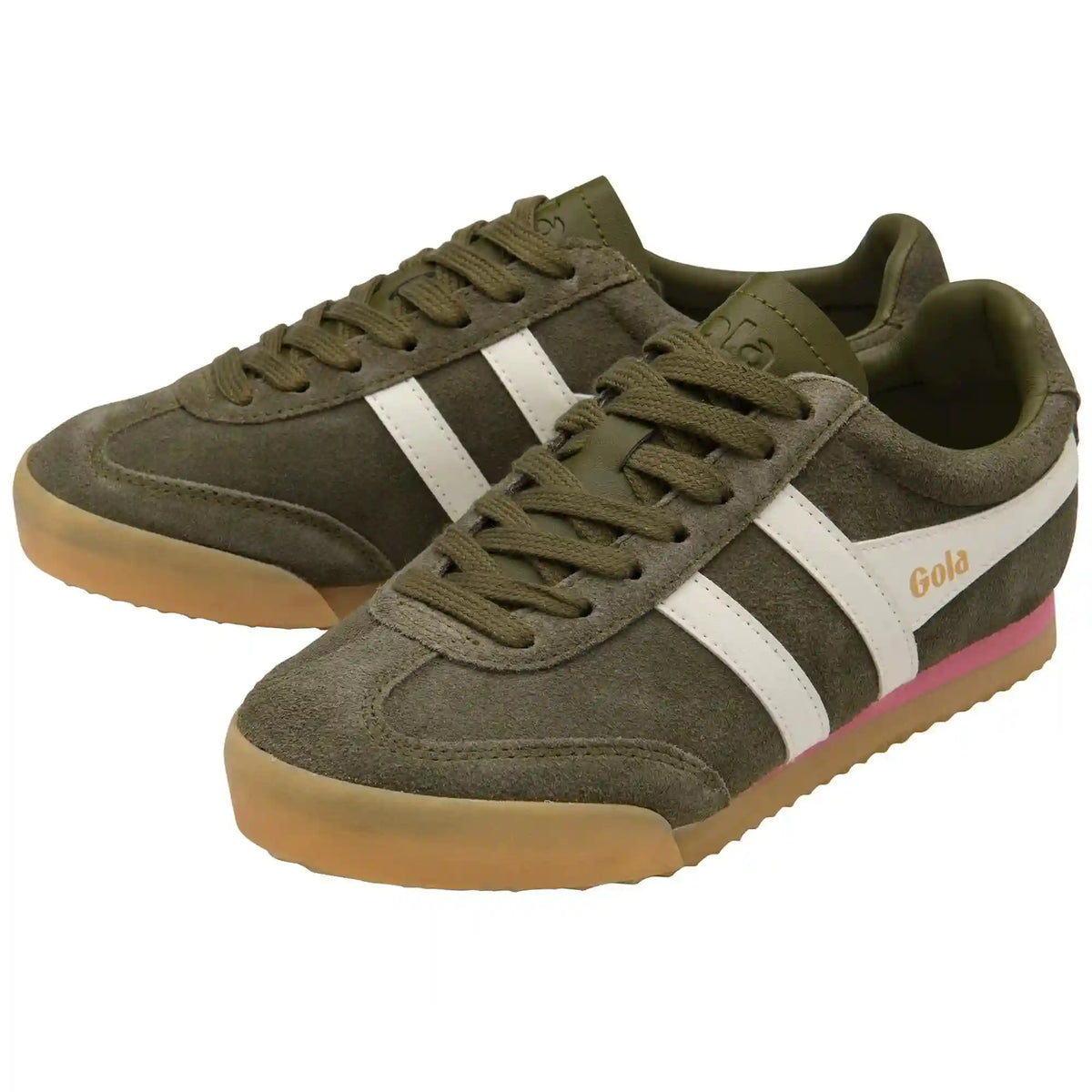 Gola Classics Women's Apollo Sneakers - Khaki/Off White/Coral Pink/Gum