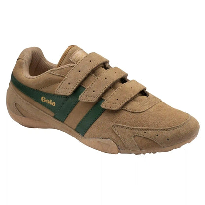 Gola Classics Women's Connect Suede Strap Sneakers - Light Caramel/Evergreen/Gum