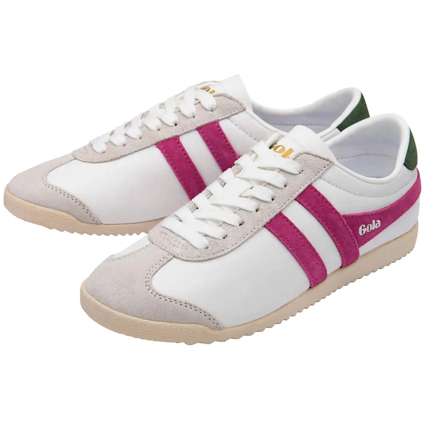 Gola Classics Women's Bullet Pure Sneakers - White/Fuchsia/Garden Green