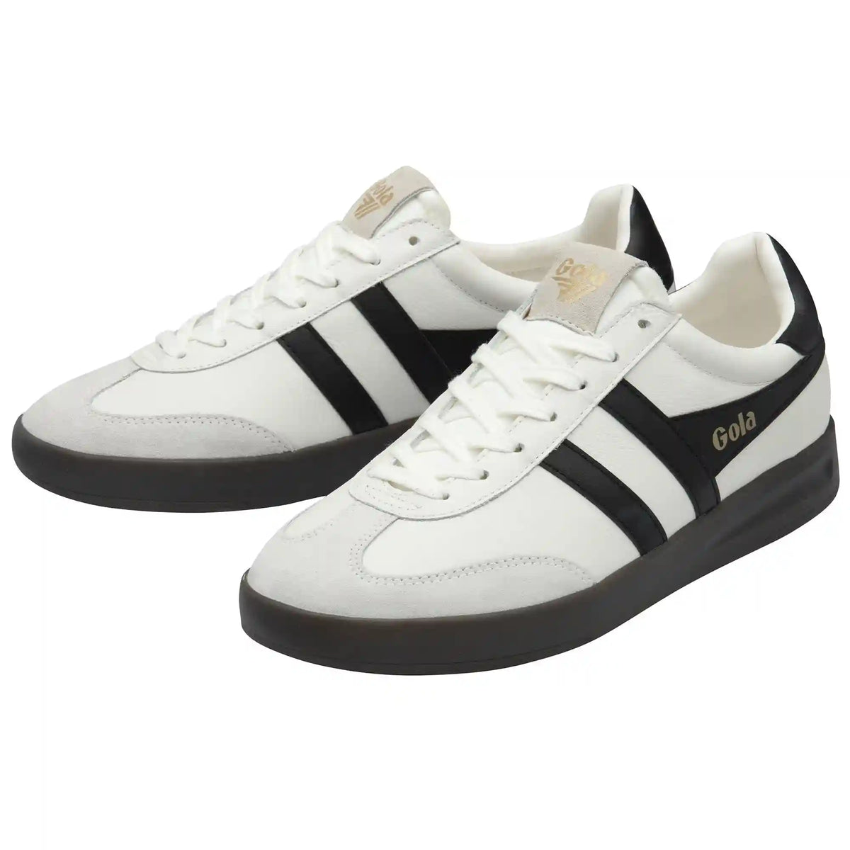 Gola Classics Men's Cyclone Leather Sneakers - White/Black/Dark Gum