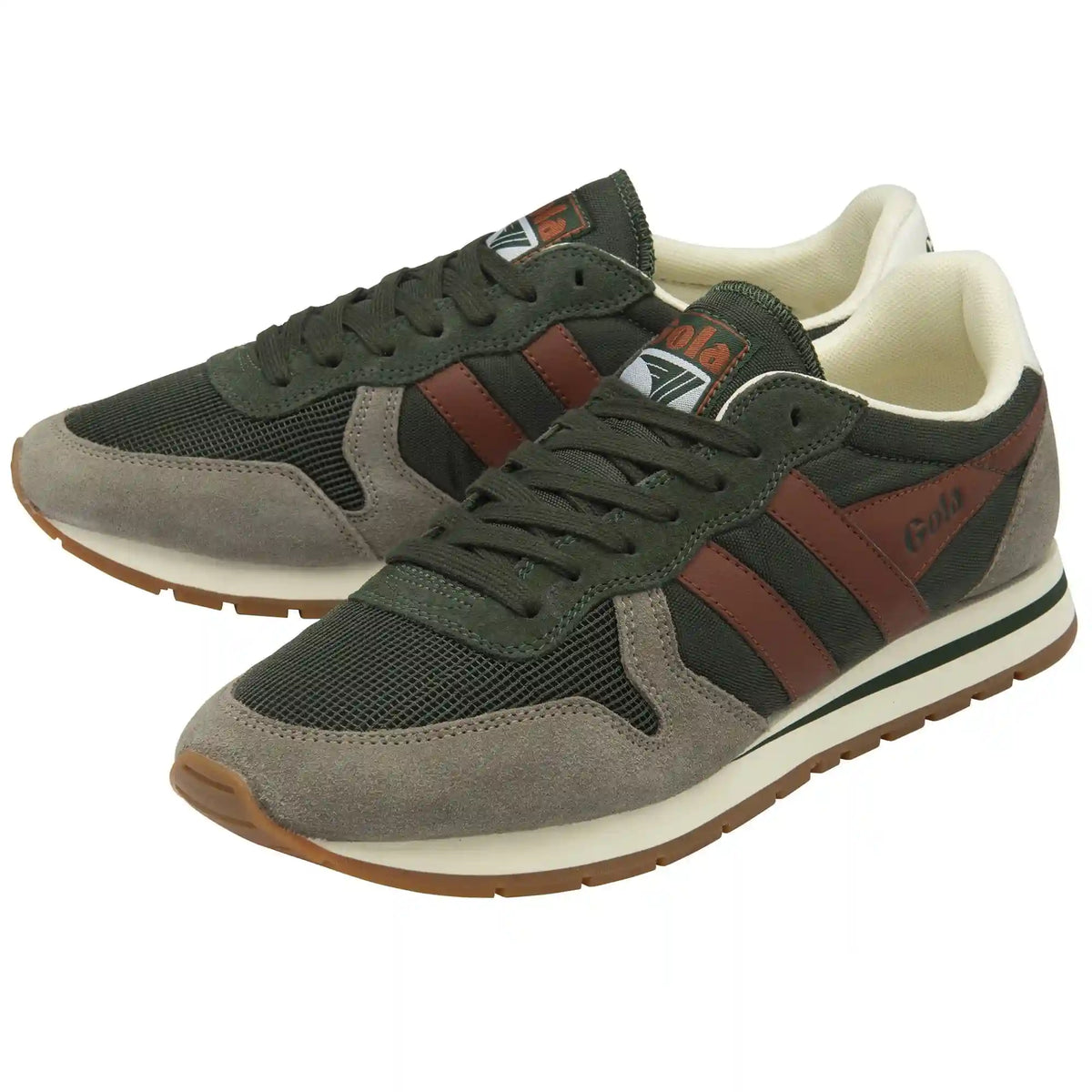 Gola Classics Men's Daytona Sneakers - Dark Khaki/Rhino/Rust