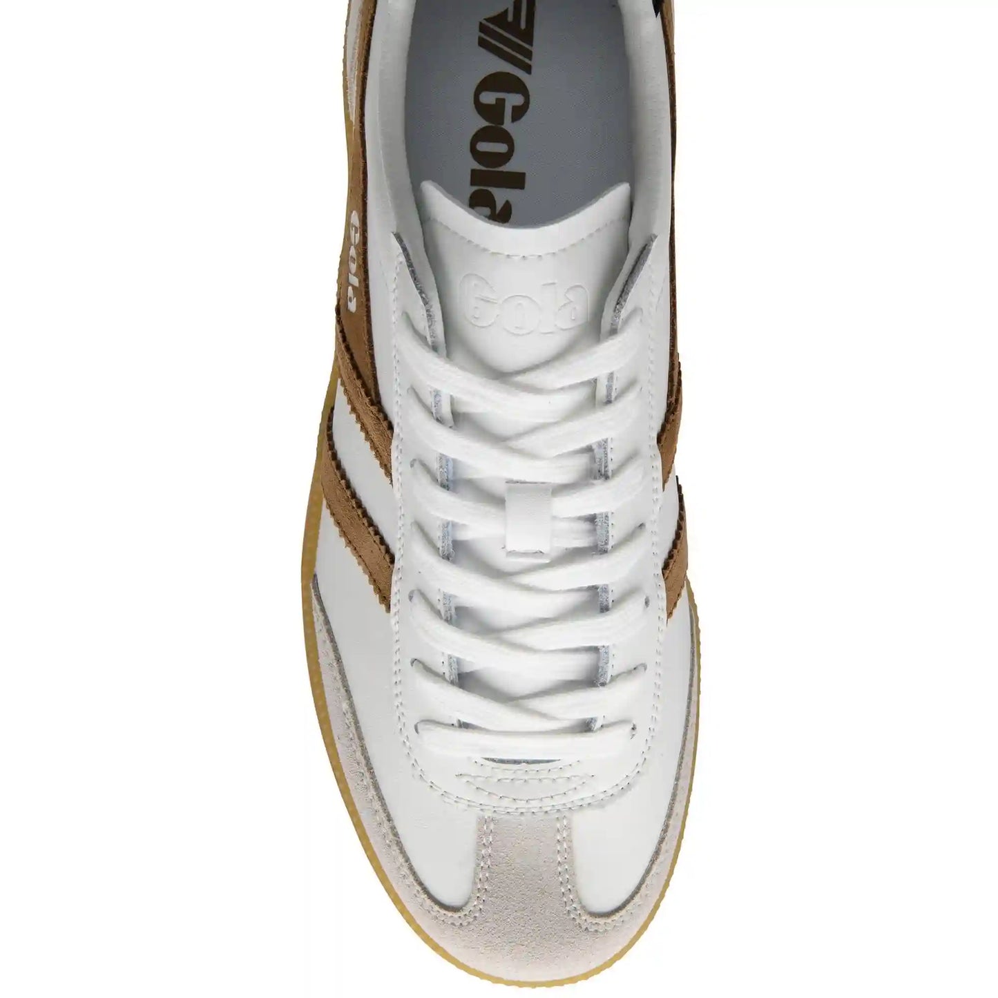 Gola Classics Men's Viper Leather Sneakers - White/Tobacco/Evergreen/Gum