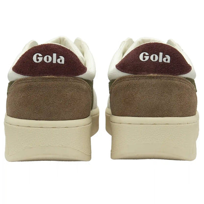 Gola Classics Men's Grandslam Trident Sneakers - White/Khaki/Burgundy