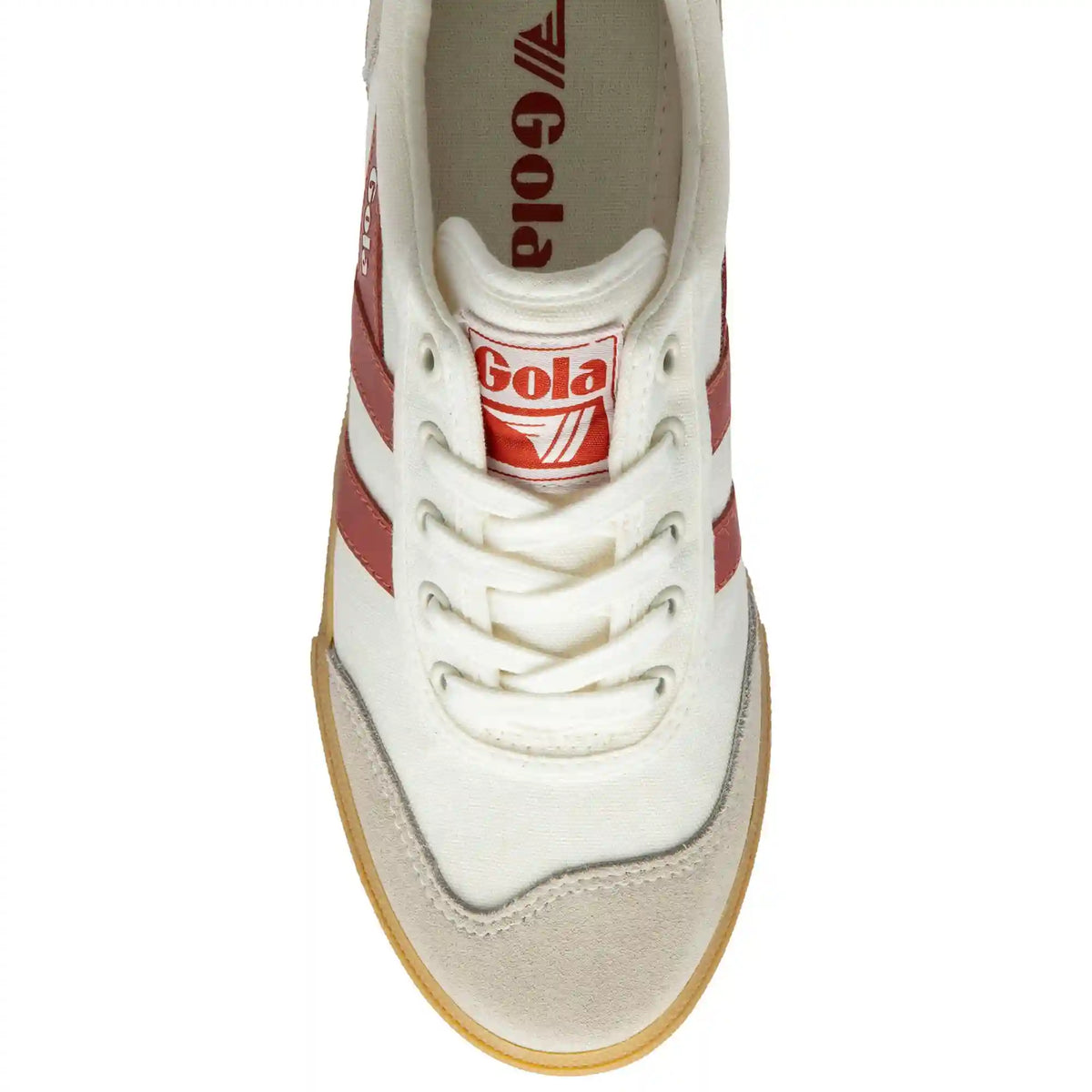 Gola Classics Women's Badminton Plimsoll Sneakers - Off White/Clay/Gum