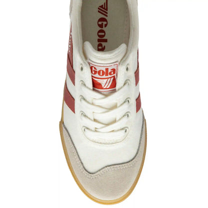 Gola Classics Women's Badminton Plimsoll Sneakers - Off White/Clay/Gum