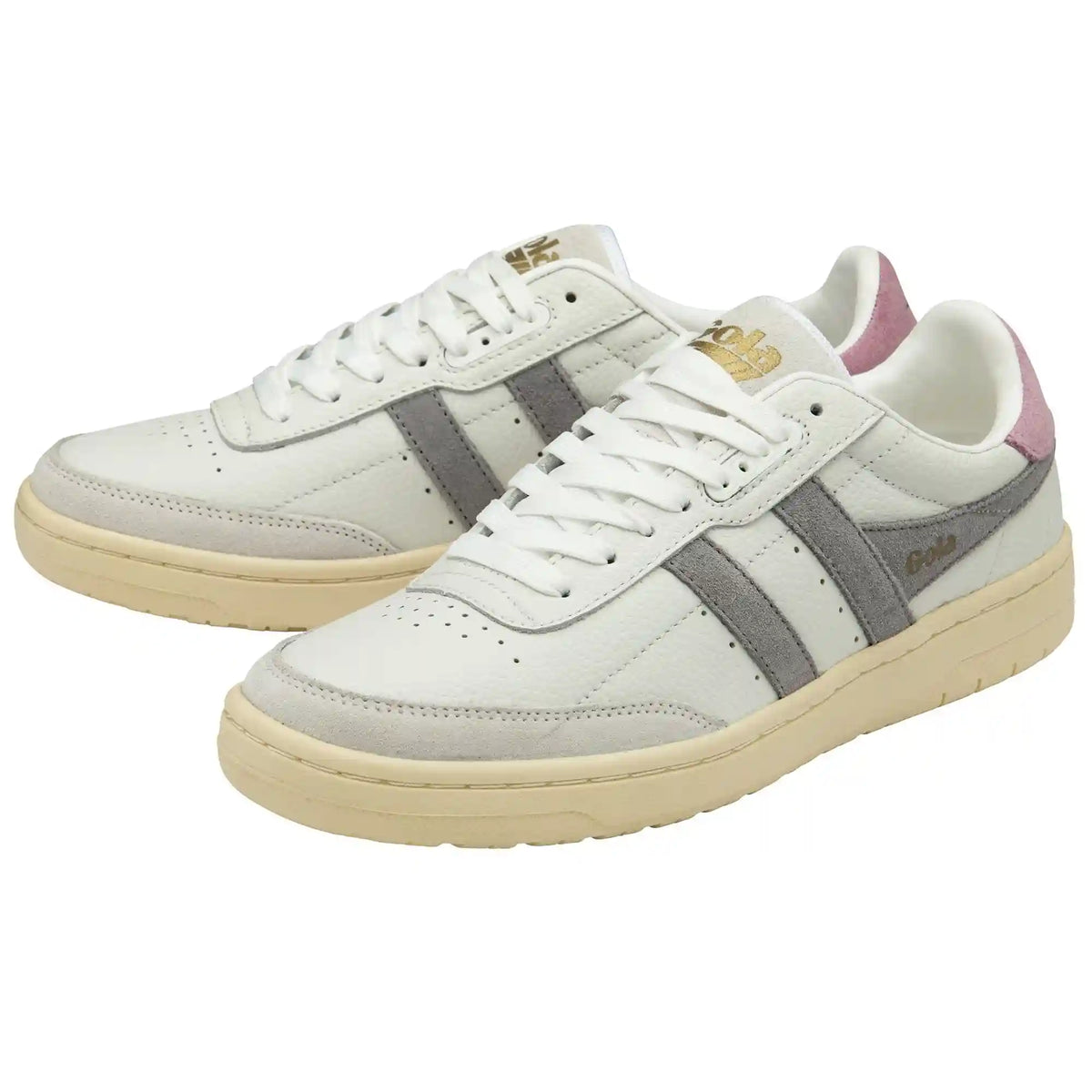 Gola Classics Women's Falcon Sneakers - White/Cement/Candy