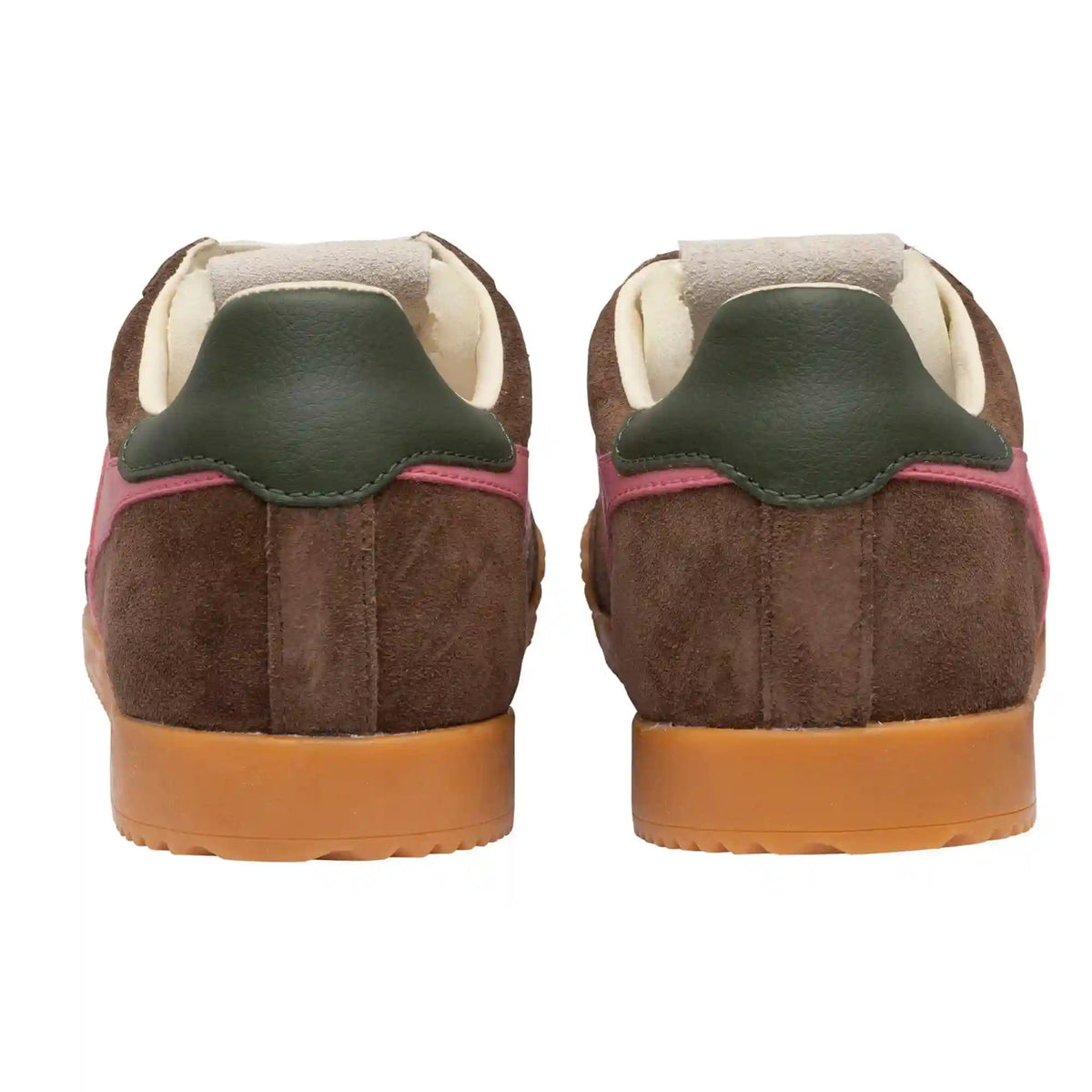 Gola Classics Women's Elan Sneakers - Dark Brown/Fluro Pink/Dark Khaki