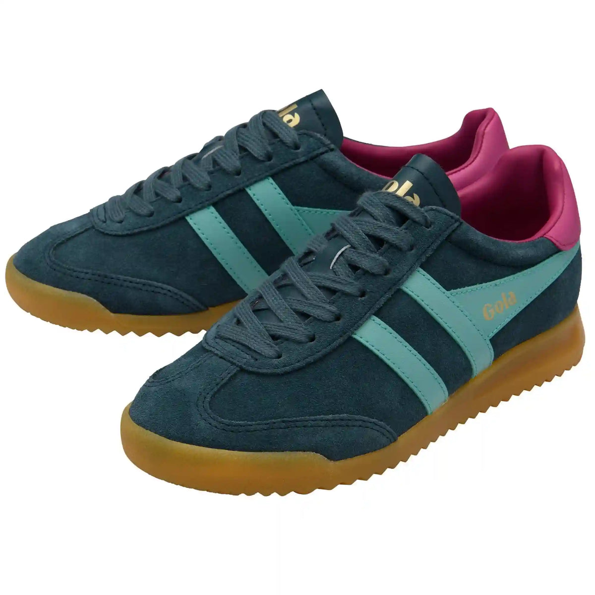 Gola Classics Women's Torpedo Sneakers - Dark Teal/Sea Mist/Fuchsia