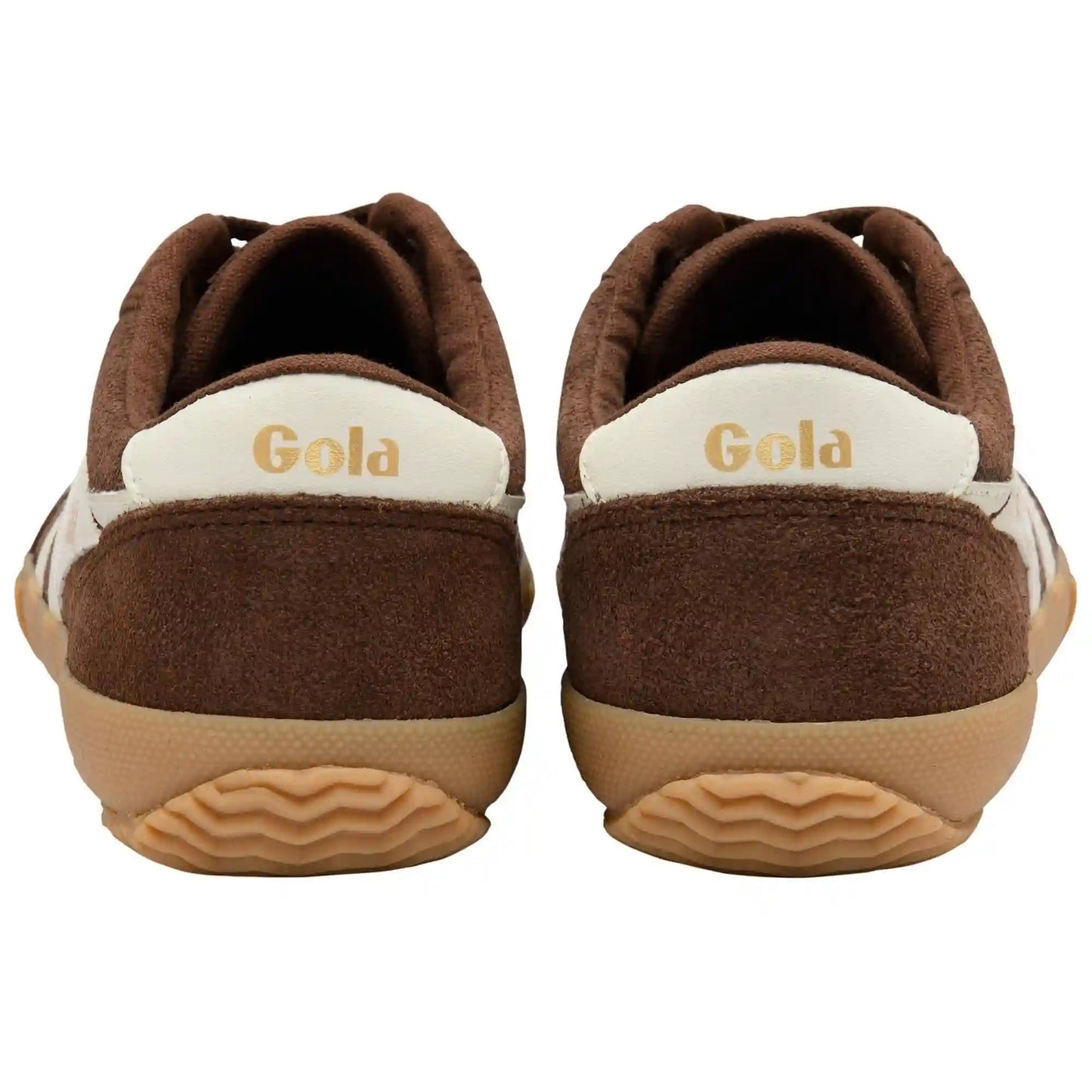 Gola Classics Women's Badminton Suede Plimsoll Sneakers - Dark Brown/Off White/Gum