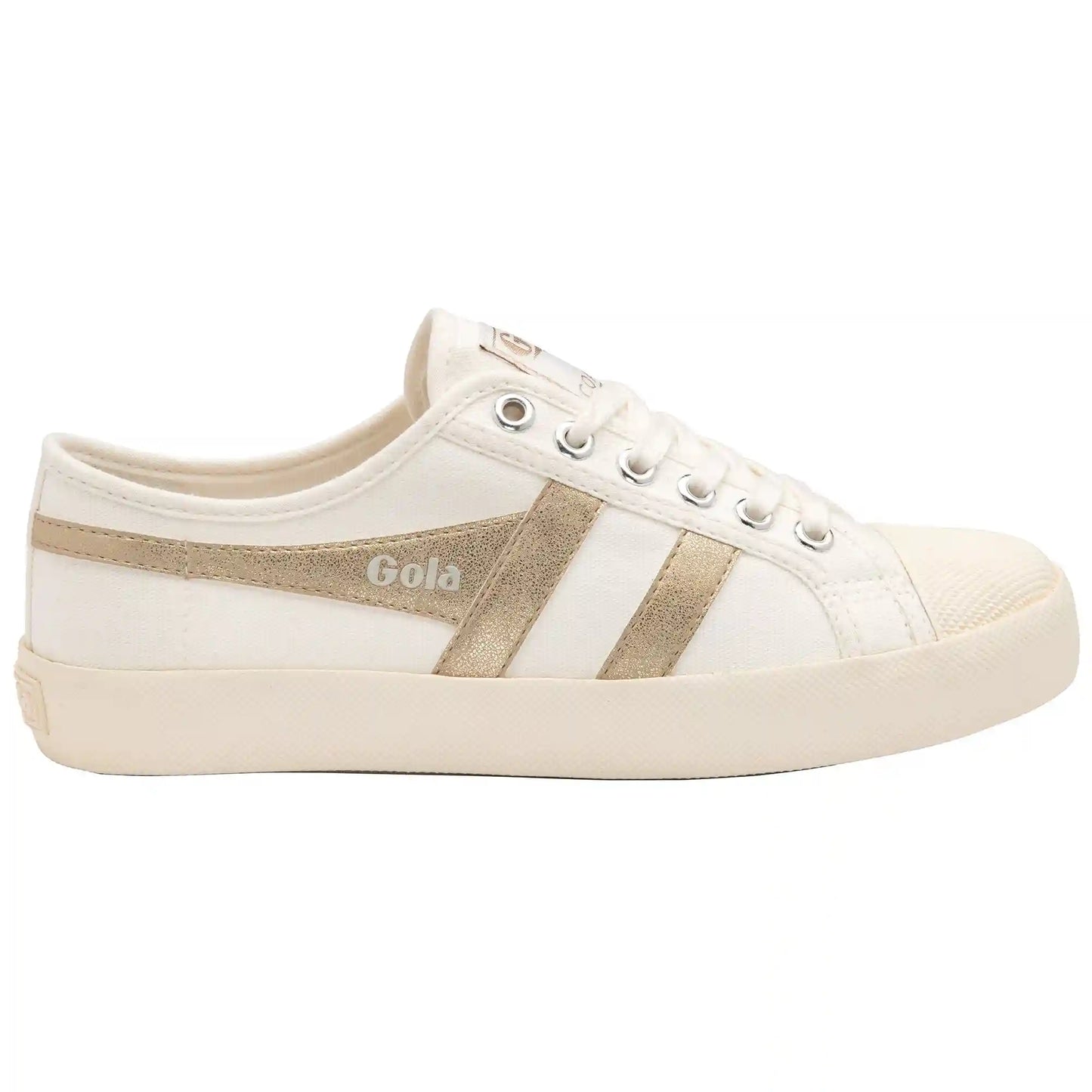 Vegan Gola Classics Women's Coaster Flame - Off White/Gold
