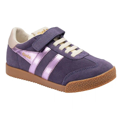 Gola Classics Kids' Elan Glitz Strap Sneakers - Plum/Lilac/Chalk Pink