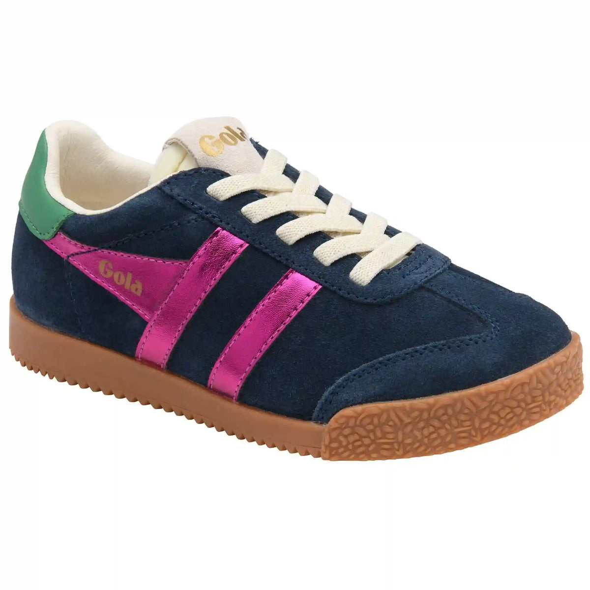 Gola Classics Kids' Elan Glitz Sneakers - Navy/Fuchsia/Emerald