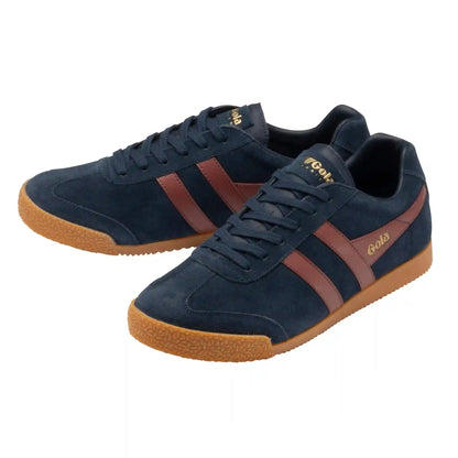 Gola Classics Men's Harrier Suede Sneakers - Navy/Red/Ochre