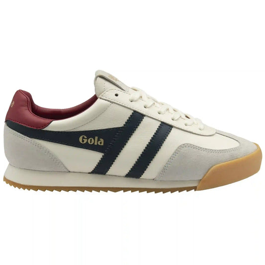 Gola Classics Men's Europa Leather Sneakers - Off White/Navy/Deep Red