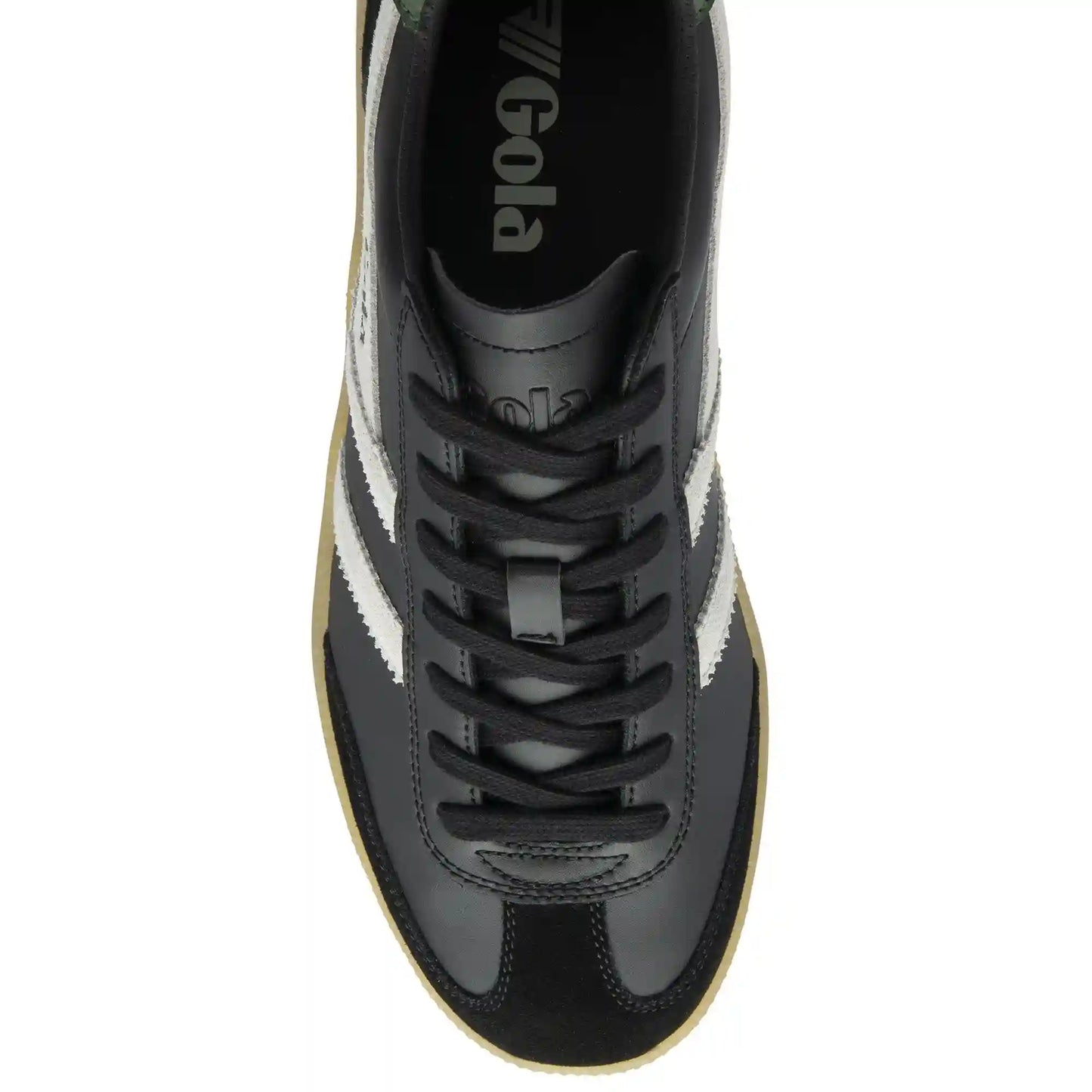 Gola Classics Men's Viper Leather Sneakers - Black/Off White/Evergreen/Gum